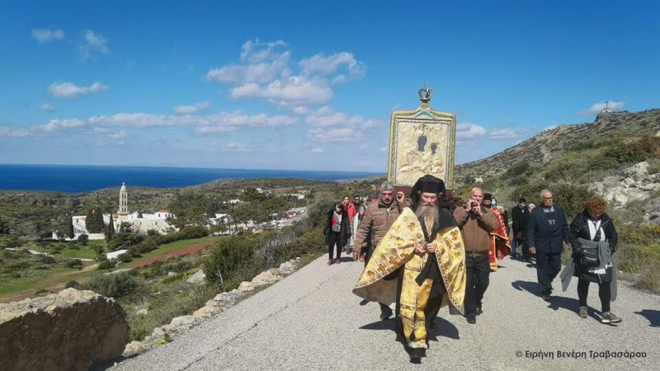 Περιφορά Ιερής Εικόνας Παναγίας Μυρτιδιώτισσας